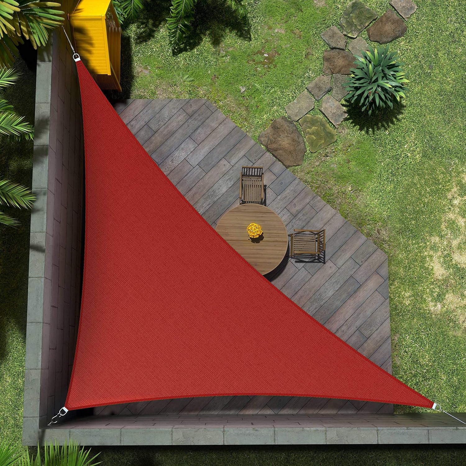 Custom Size 10ft x 20ft Red Right Triangle Sun Shade Sail