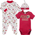 Gerber NFL Baby Boys 3-Piece Bodysuit Sleep 'n Play & Cap Set - Soft