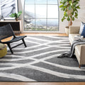 Adirondack Area Rug 10 ft x 14 ft, Charcoal & Ivory - Durable Wave