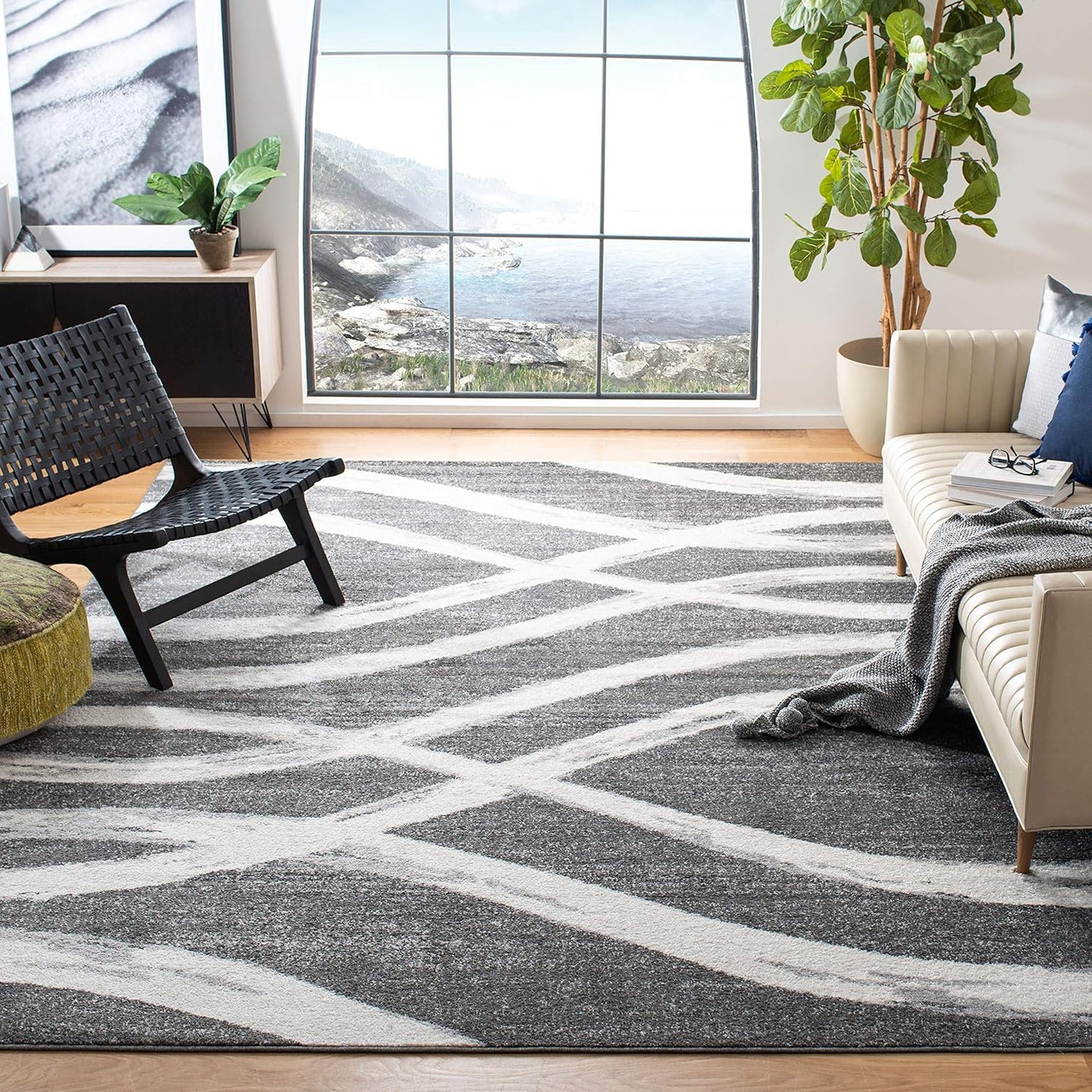 SAFAVIEH Adirondack Collection Area Rug - Modern Wave Design