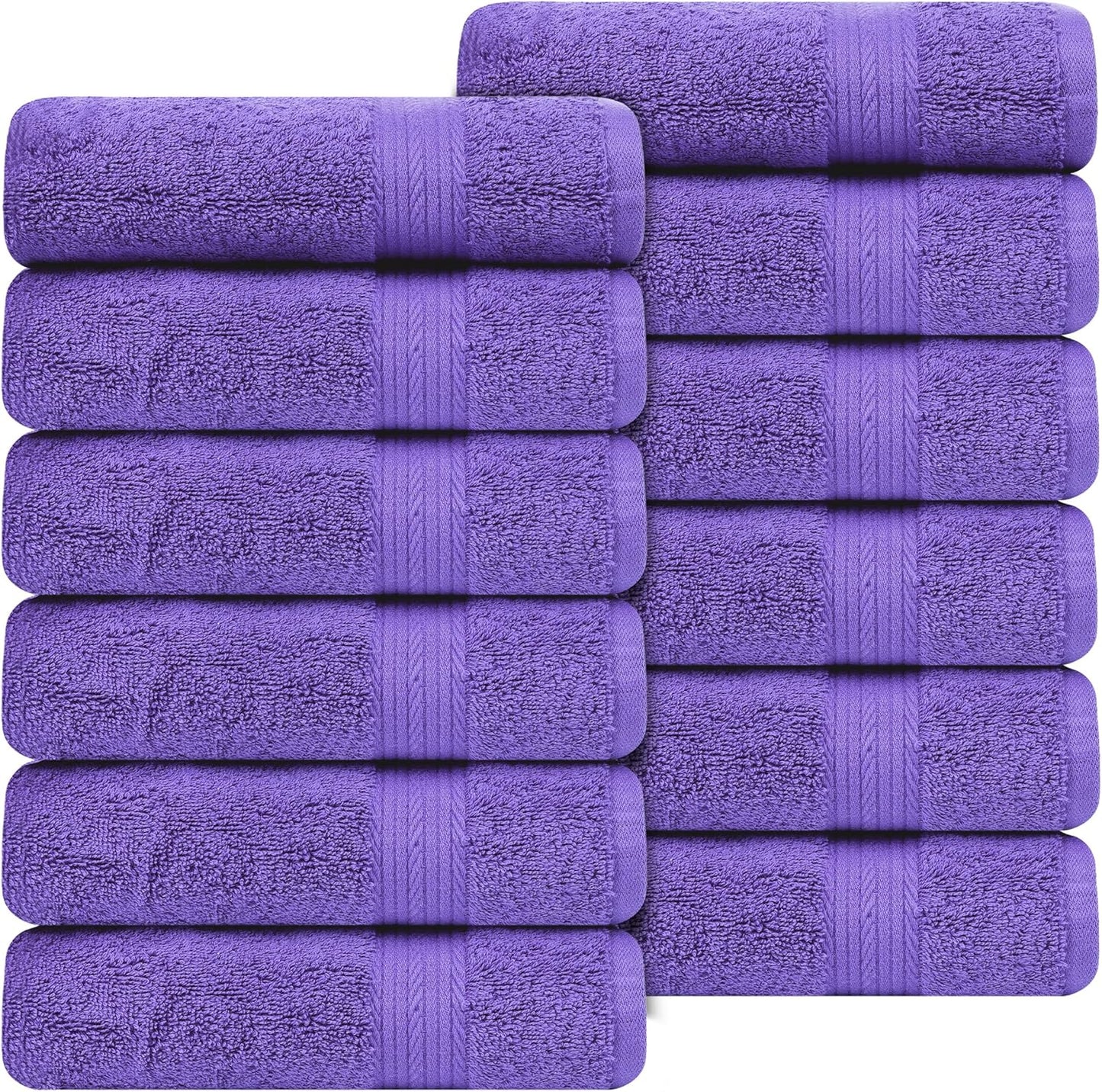 Ample Decor Hand Towels 18 X 28 Inch Pack of 12 for Luxury Use