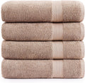 LANE LINEN 100% Cotton Bath Towels Set of 4 - Soft, Quick Dry