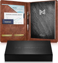 Leather Portfolio Folder - Professional PU Notepad Holder
