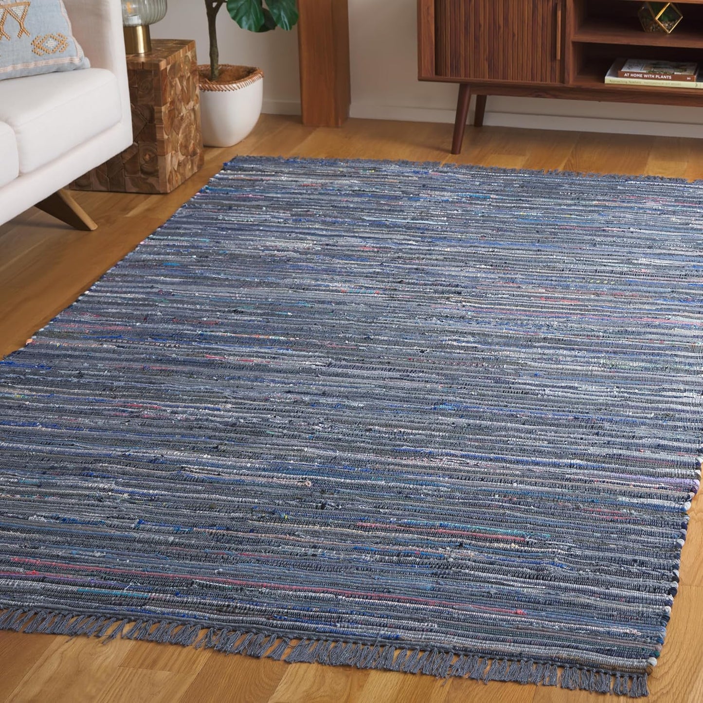 SAFAVIEH Rag Rug Collection Area Rug - Handmade Boho Stripe
