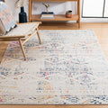 Tulum Area Rug 6 ft x 9 ft Ivory & Blue - Moroccan Boho Style