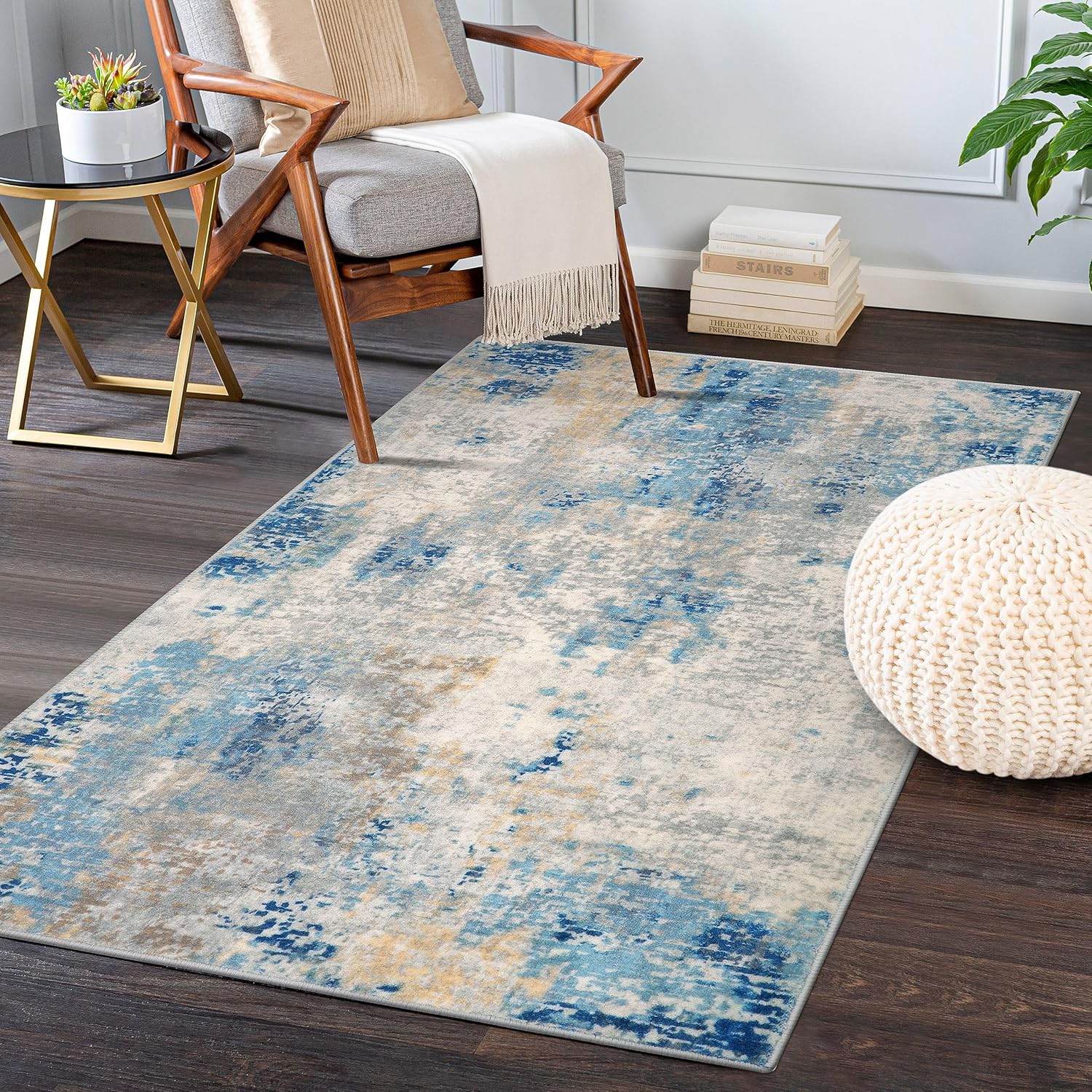 Lahome Modern Abstract Area Rug 3x5 for Stylish Home Decor