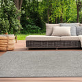 nuLOOM 5 ft x 8 ft Solid Hand Braided Indoor/Outdoor Rug - Durable