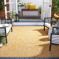 SAFAVIEH Courtyard Collection 6ft 7in x 9ft 6in Gold/Ivory Mat