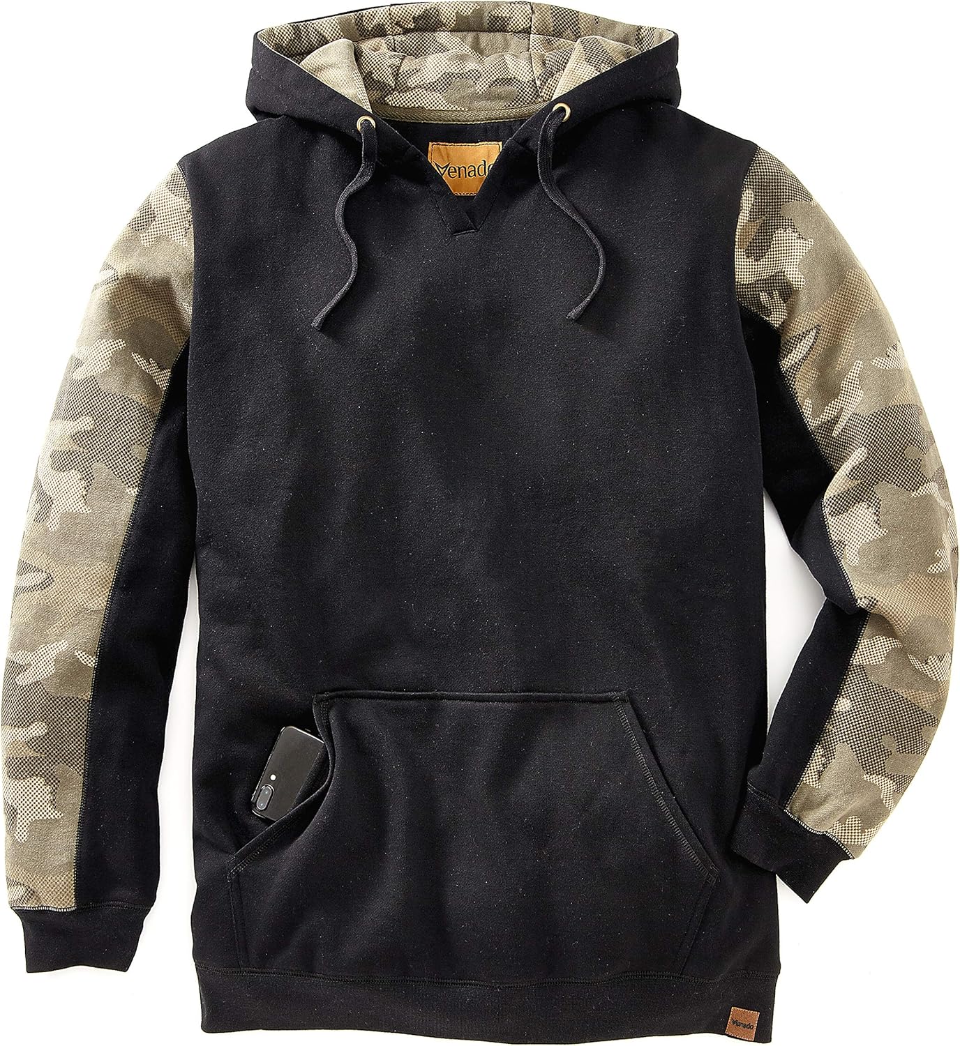 Venado Camo Hoodie for Men - Secret Pocket, V-neck
