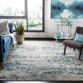 SAFAVIEH Madison 4 ft Square Rug, Grey & Blue - Durable Modern