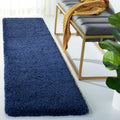Milan Shag Runner Rug 2 ft x 6 ft - Plush Navy Runner