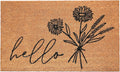 Wildflower Bouquet Doormat 24in x 36in - Durable Coir Scraper