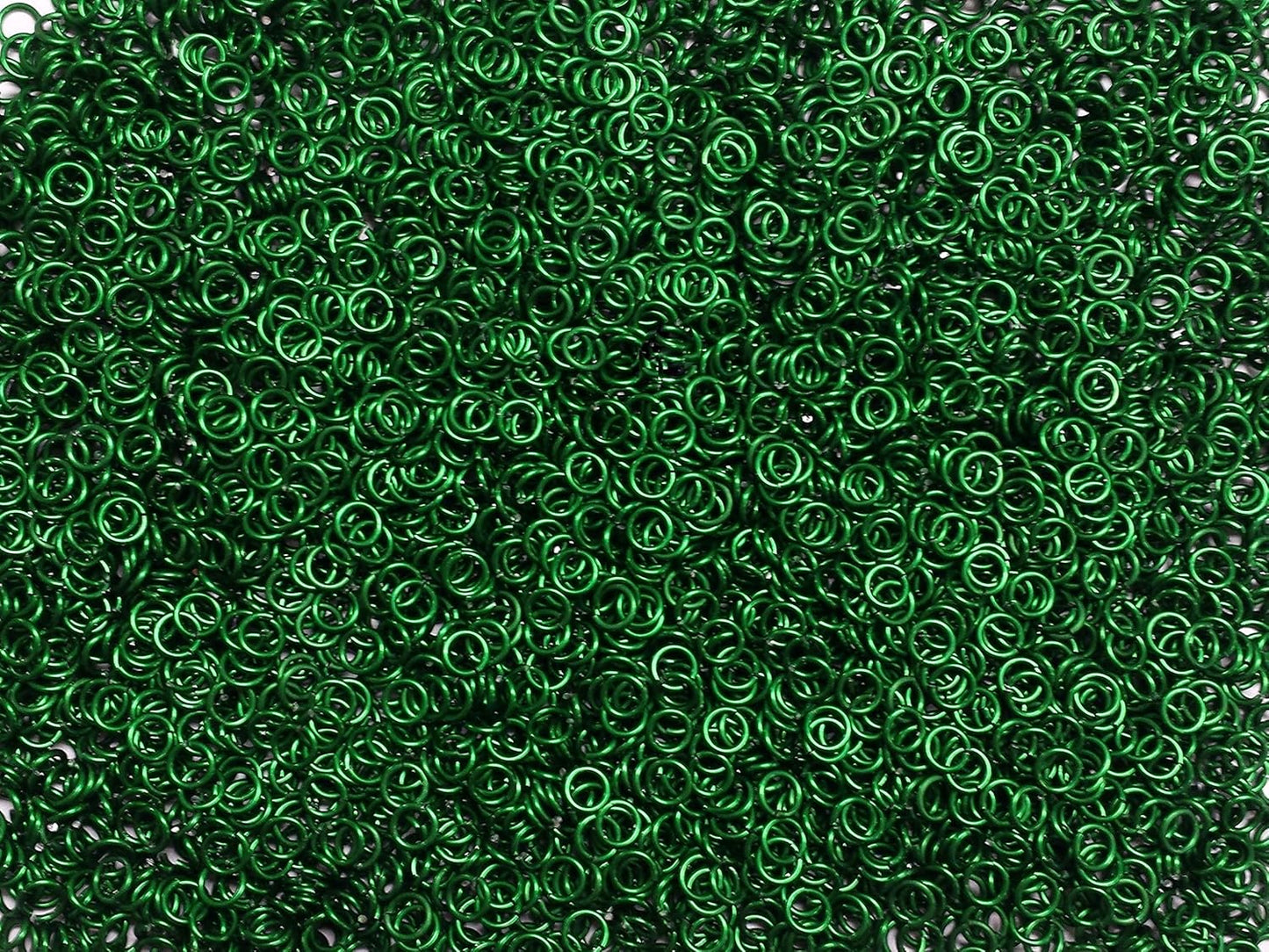 1/2 Pound Kelly Green Anodized Aluminum Jump Rings for Jewelry