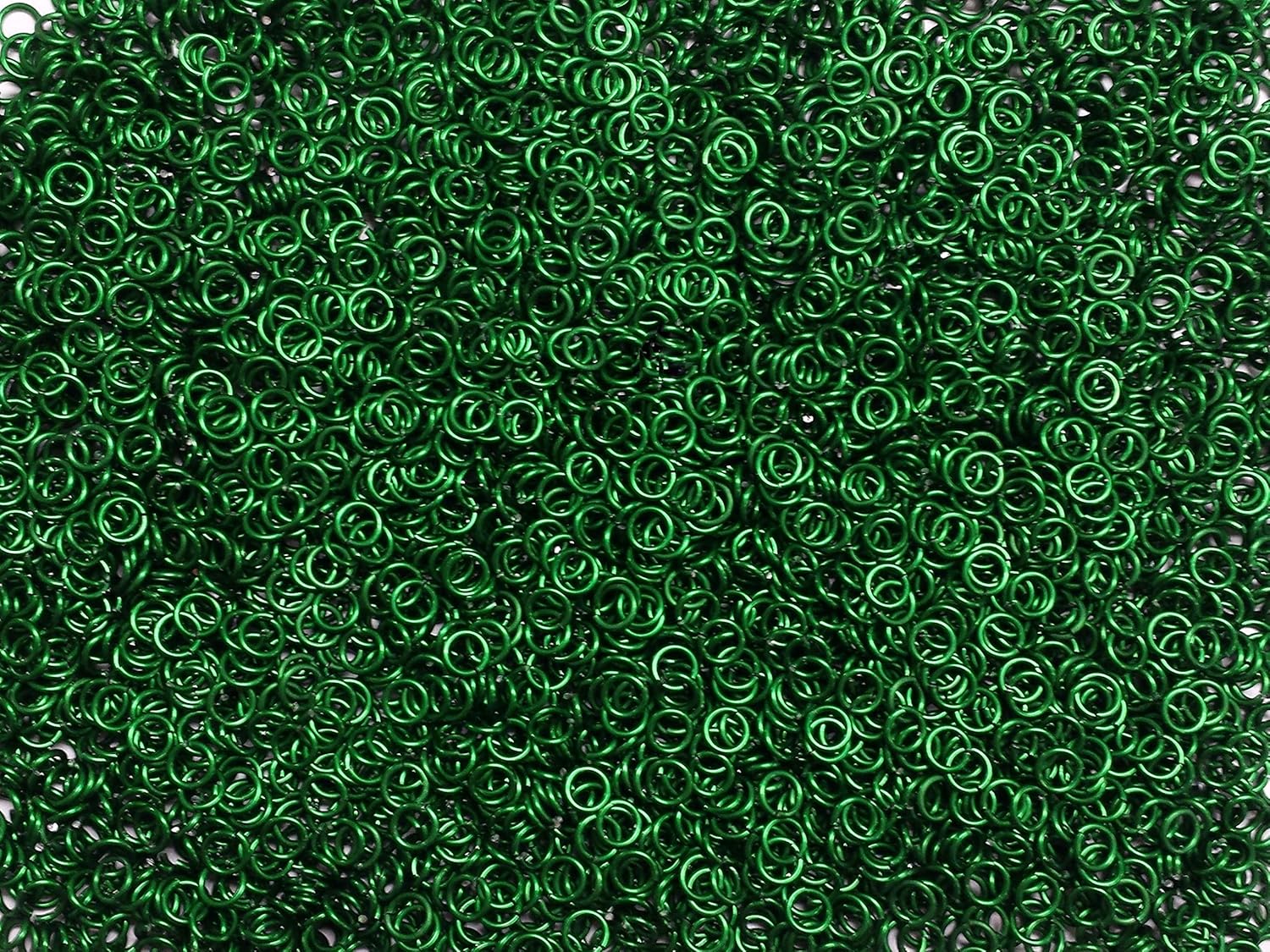 1/2 Pound Kelly Green Anodized Aluminum Jump Rings for Jewelry