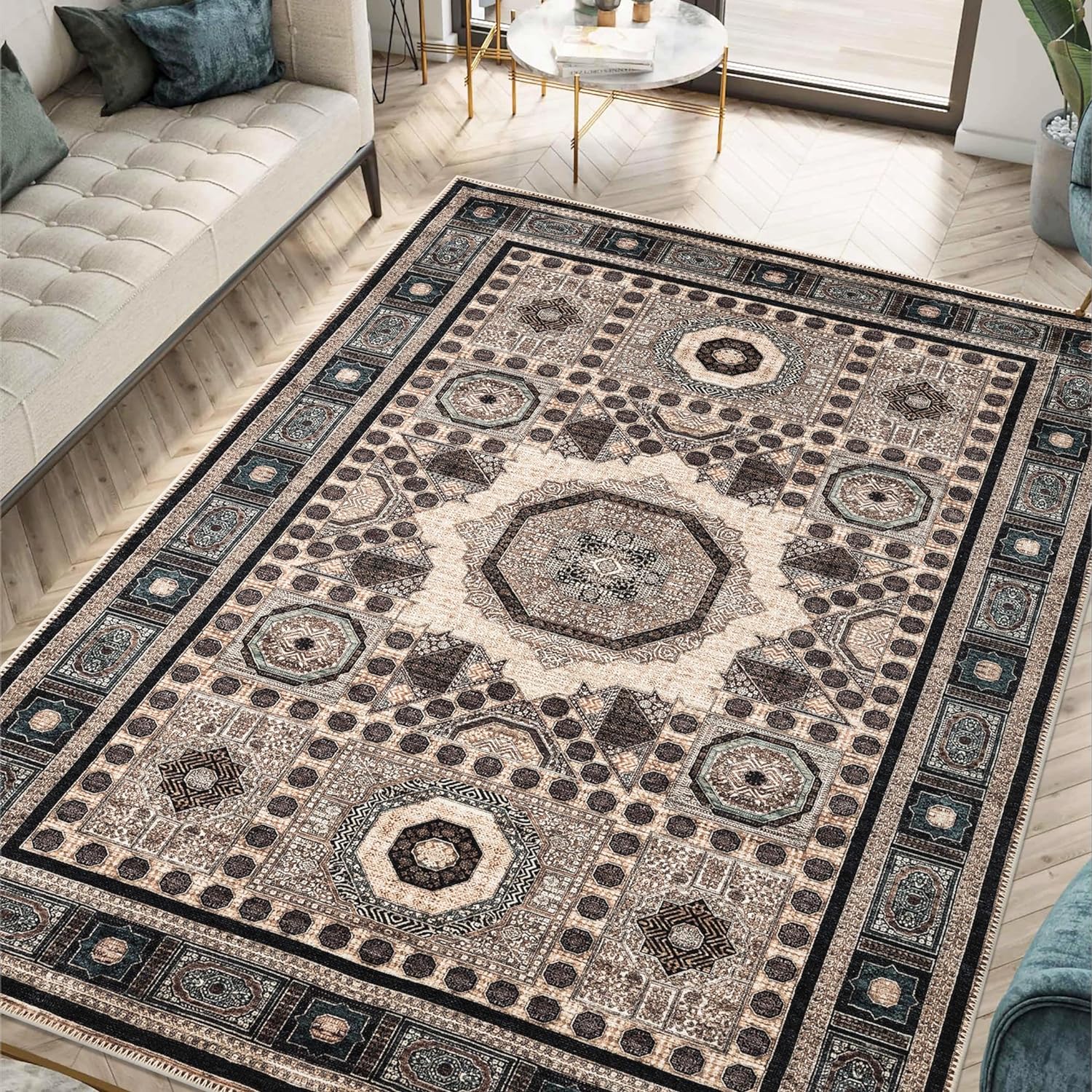 Keen Home Design 8x10 Rug - Vintage Machine Washable Area Rug