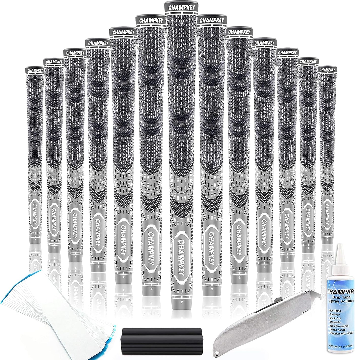 CHAMPKEY Premium Hybrid Golf Grips for All Weather Performance