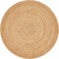 Savi Home Jute Area Rug Handwoven 4 ft Round - Rustic Beige