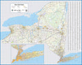 Topographics New York State Laminated Wall Map (72ft x 57ft)