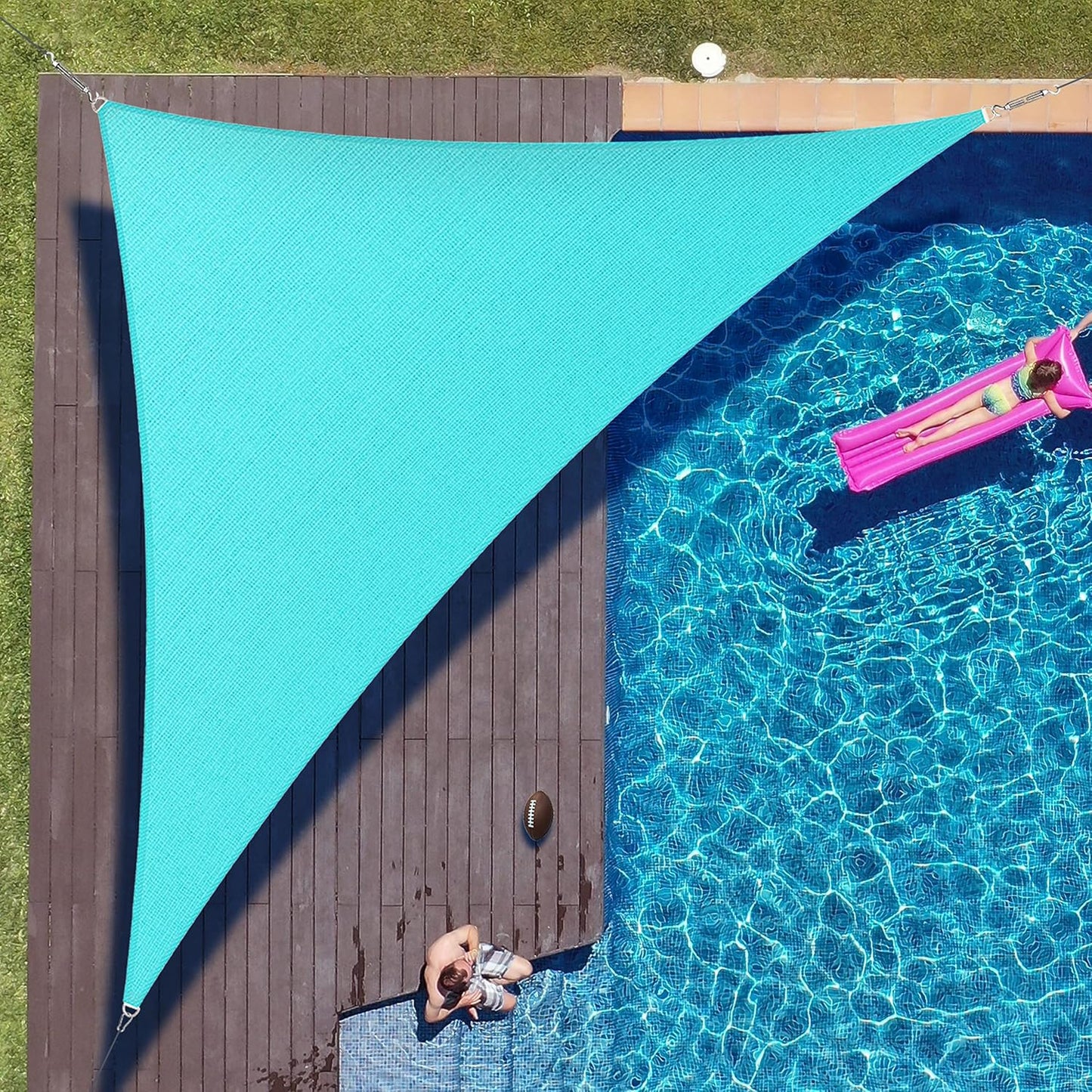 Custom Size Turquoise Right Triangle Sun Shade Sail Canopy