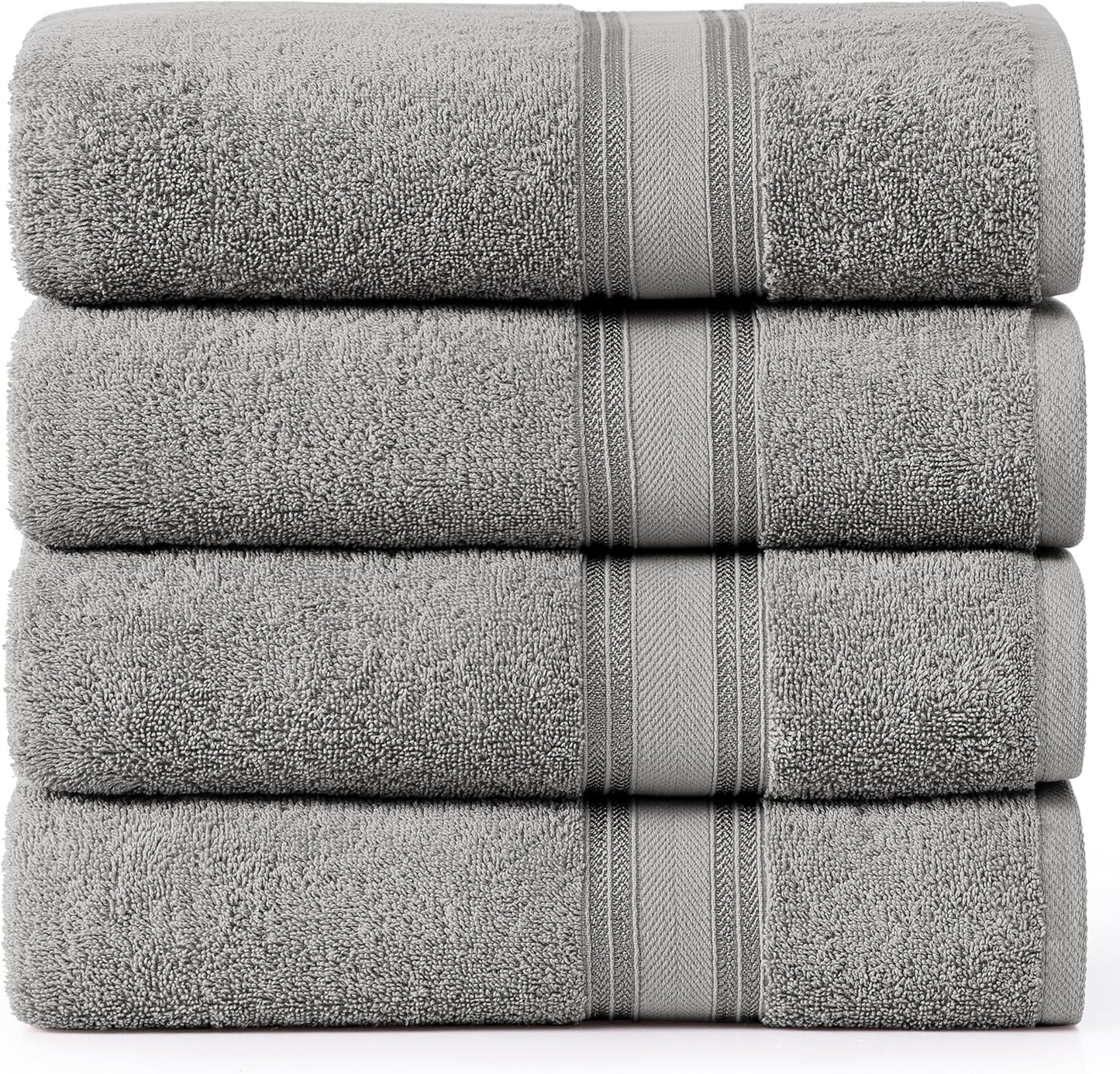 Lane Linen 100% Cotton Bath Sheets Set of 4 for Luxurious Comfort
