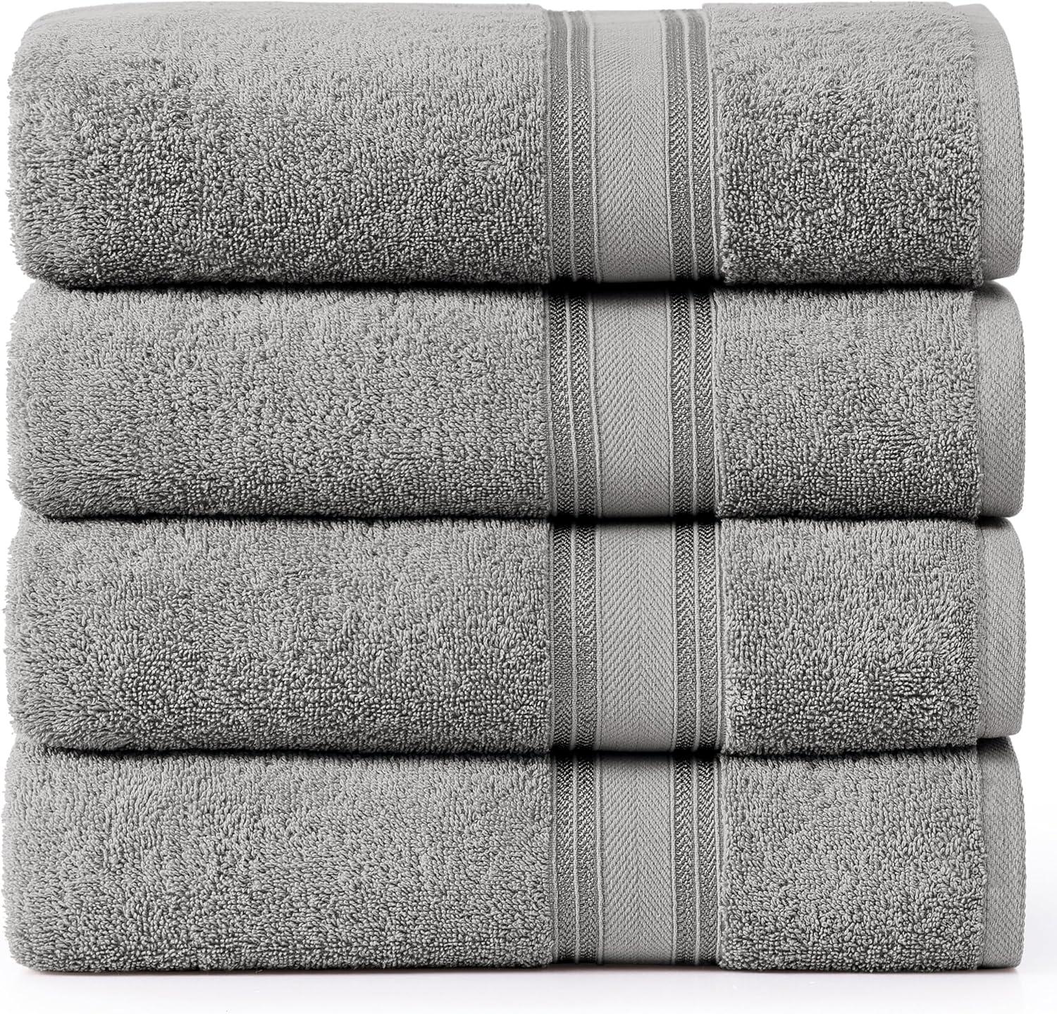 Lane Linen 100% Cotton Bath Sheets Set of 4 for Luxurious Comfort