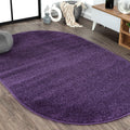 Haze Solid Low-Pile Purple 6x9 Oval Indoor Area Rug Review