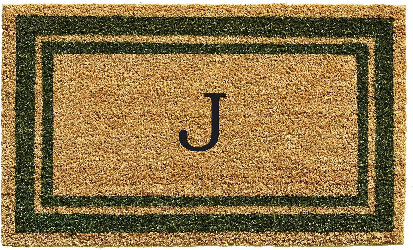Calloway Mills Monogram Doormat 24in x 36in Sage Green J