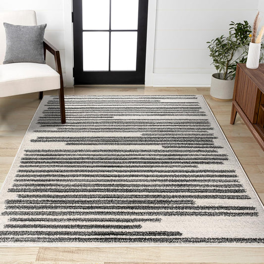 Khalil Modern Berber Stripe Indoor Area Rug for Any Room
