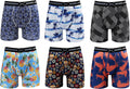 Boxer Briefs for Men Pack of 6 - Breathable Moisture Wicking Comfort