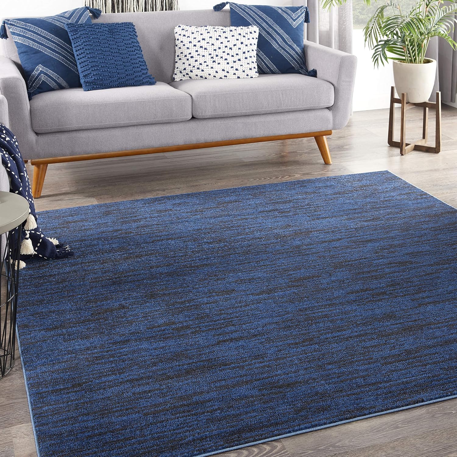 Nourison Home Essentials Indoor/Outdoor Midnight Blue Area Rug