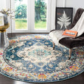 SAFAVIEH Monaco 8 ft Round Area Rug - Boho Chic Medallion