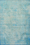Loren Collection LQ-08 Aqua 2ft-6ft x 7ft-6ft Runner Rug - Vintage