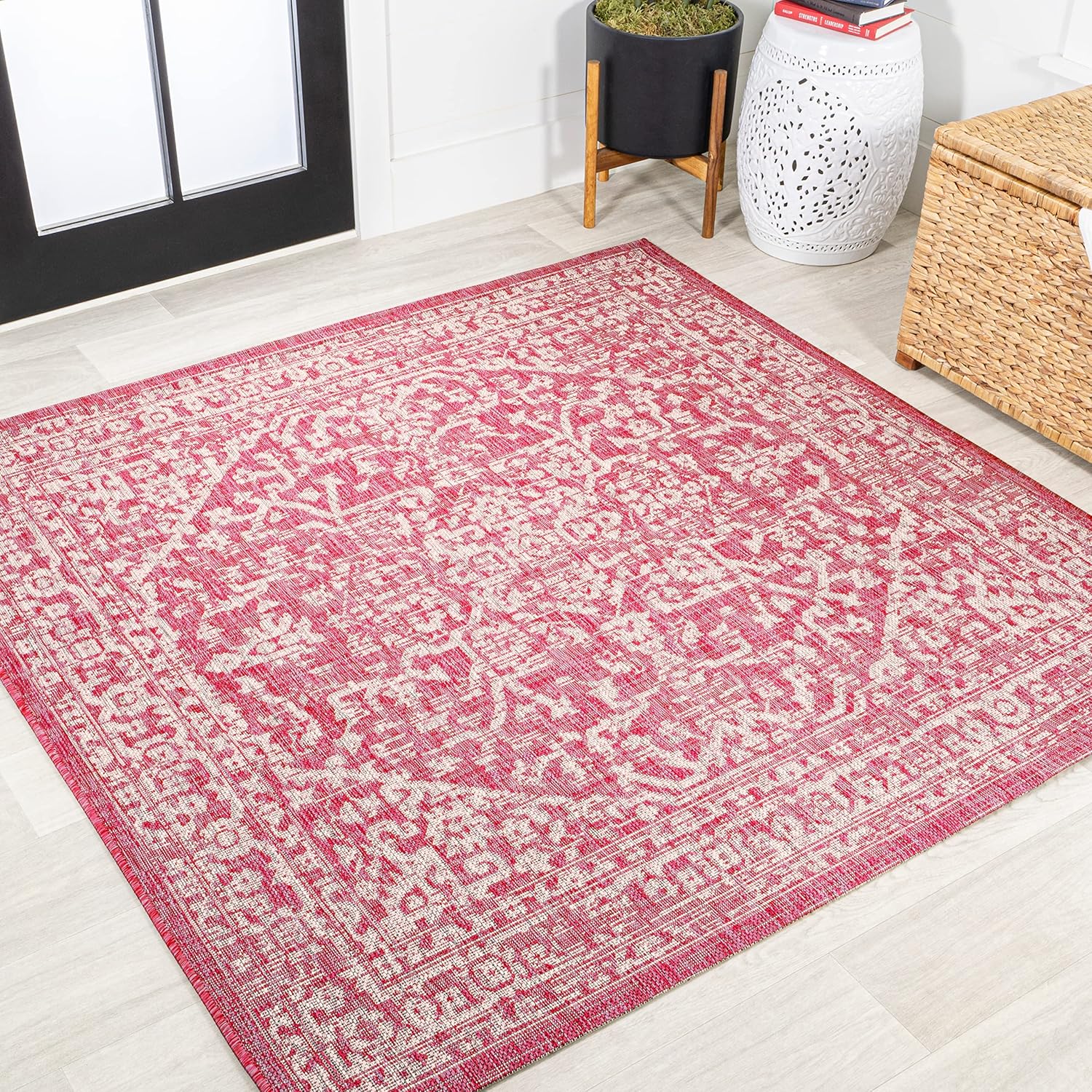 JONATHAN Y Boho Medallion Indoor Outdoor Square Area Rug