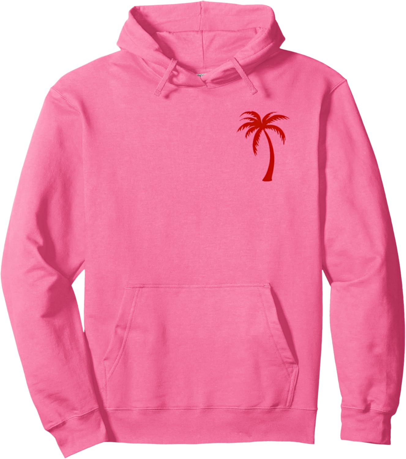 Pink Palm Tree Graphic Hoodie - Stylish & Comfortable!