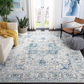 SAFAVIEH Madison 8 ft Square Rug - Durable Turquoise & Ivory