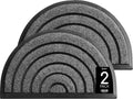 Mud-Trapping Outdoor Door Mat 2 Pack - Low Profile 30in x 18in