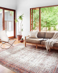 Layla Collection LAY-12 Ivory/Brick 3 ft-6 in x 5 ft-6 in Area Rug