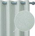 Deconovo Faux Linen Total Blackout Curtains 52x108 in - Light Green