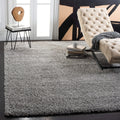 California Shag Area Rug 6ft 7in Square - Plush, Non-Shedding Silver