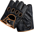 Riparo Fingerless Leather Gloves for Men - Durable Riding Grip