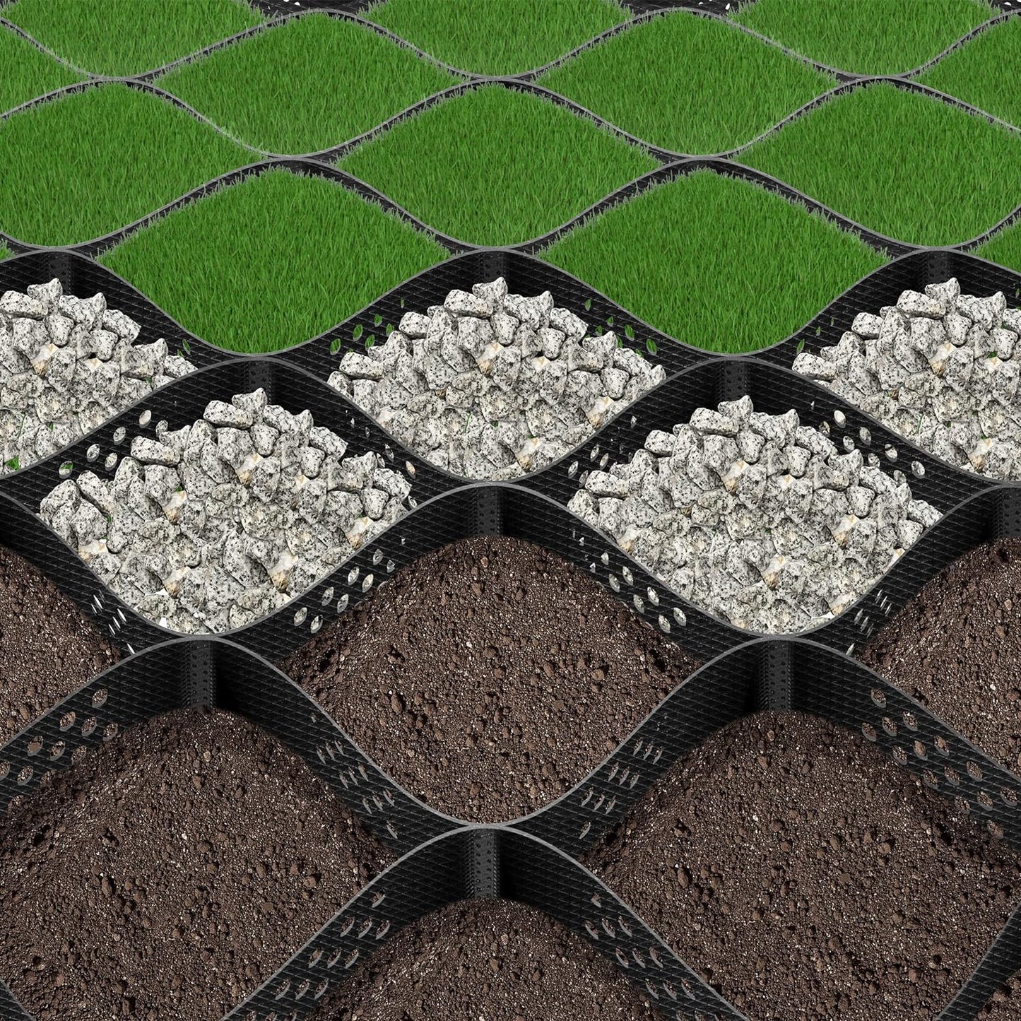 VIVOSUN 2 Depth Ground Grid for Gardens and Driveways