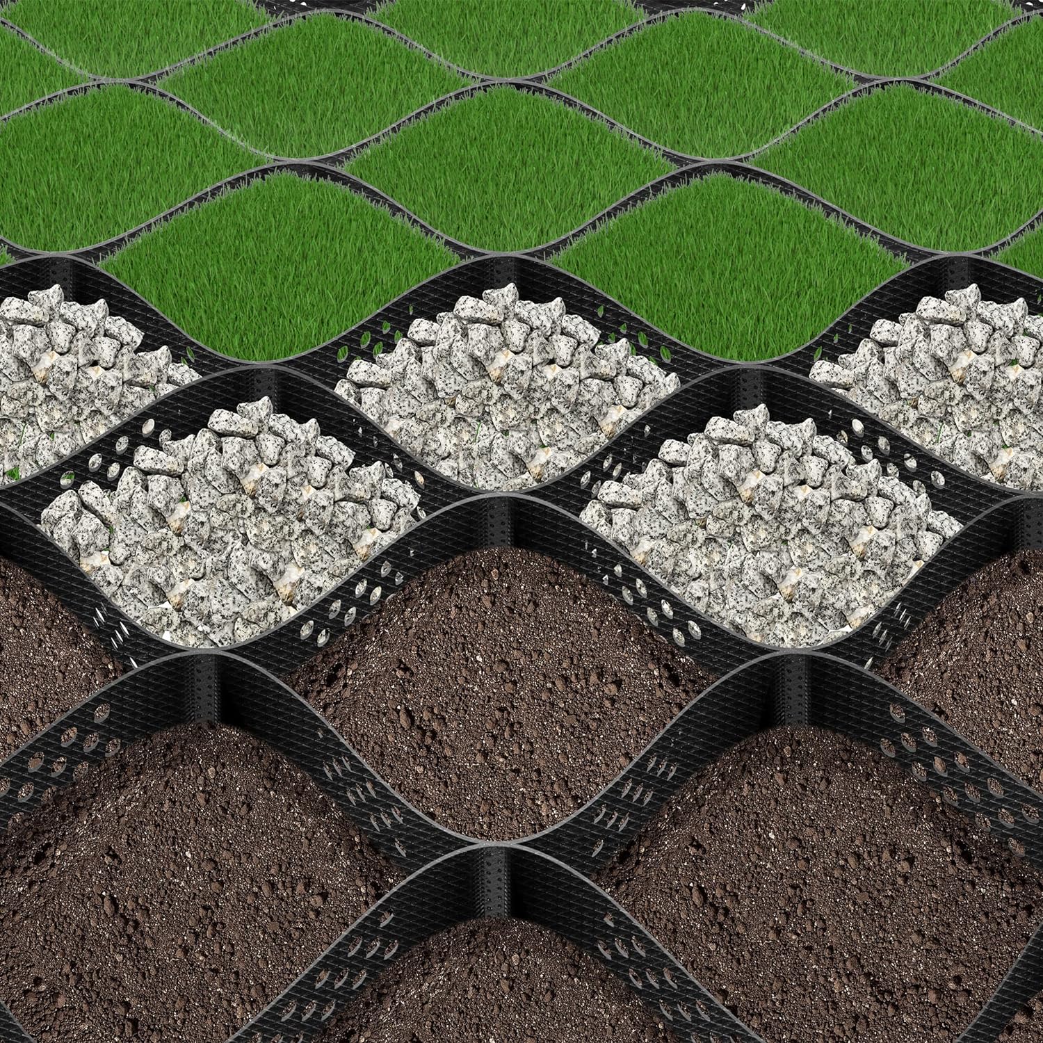 VIVOSUN 2 Depth Ground Grid for Gardens and Driveways