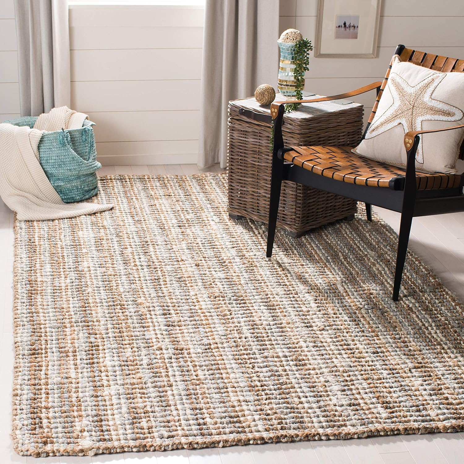 Handmade Jute Area Rug 10x14 - Natural Fiber Collection