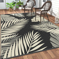 GENIMO Outdoor Rug 5ft x 8ft Waterproof Reversible Palm Leaf Design