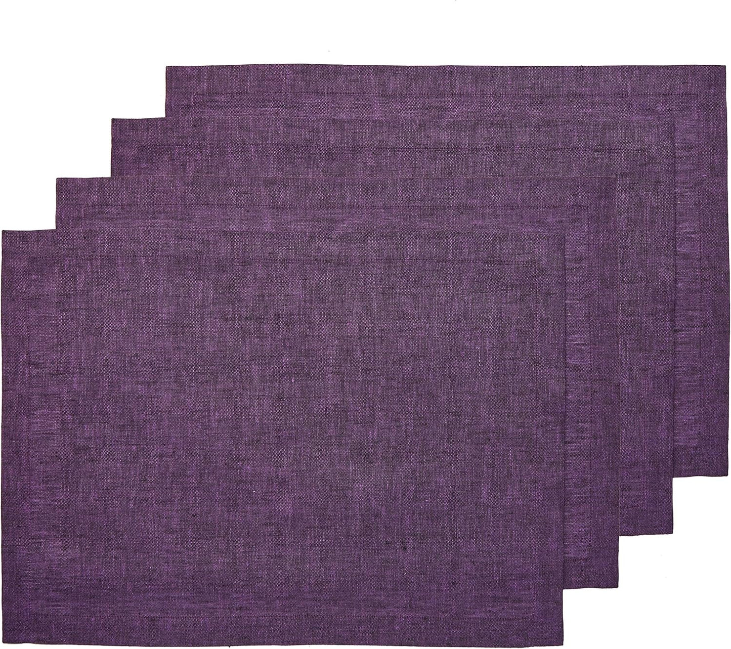 Grape Placemats Set of 4 - 100% Pure Linen Table Mats