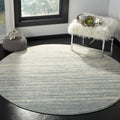 SAFAVIEH Adirondack 6 ft Round Rug - Slate & Cream Modern Ombre