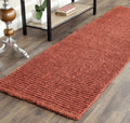 Jute Runner Rug 2ft 6in x 10ft Rust - Chunky Handmade Jute Runner