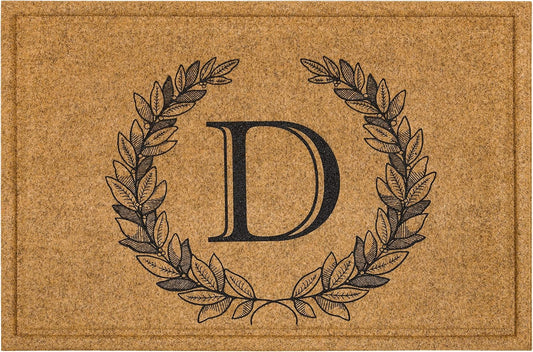 Mohawk Home Entryway Door Mat with Monogram Letter D Design