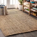 Jute Hand Woven Chunky Natural Area Rug 8x10 - Bohemian Durable