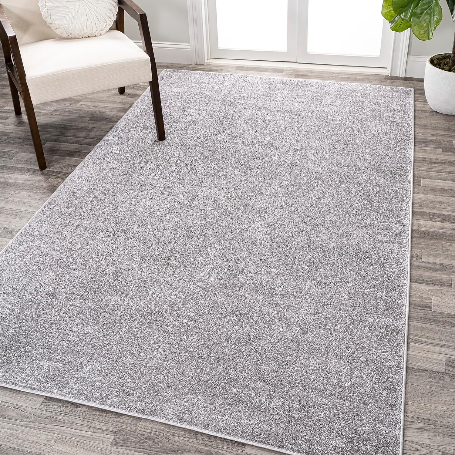 Haze Solid Low-Pile Indoor Area Rug for Casual Living Spaces